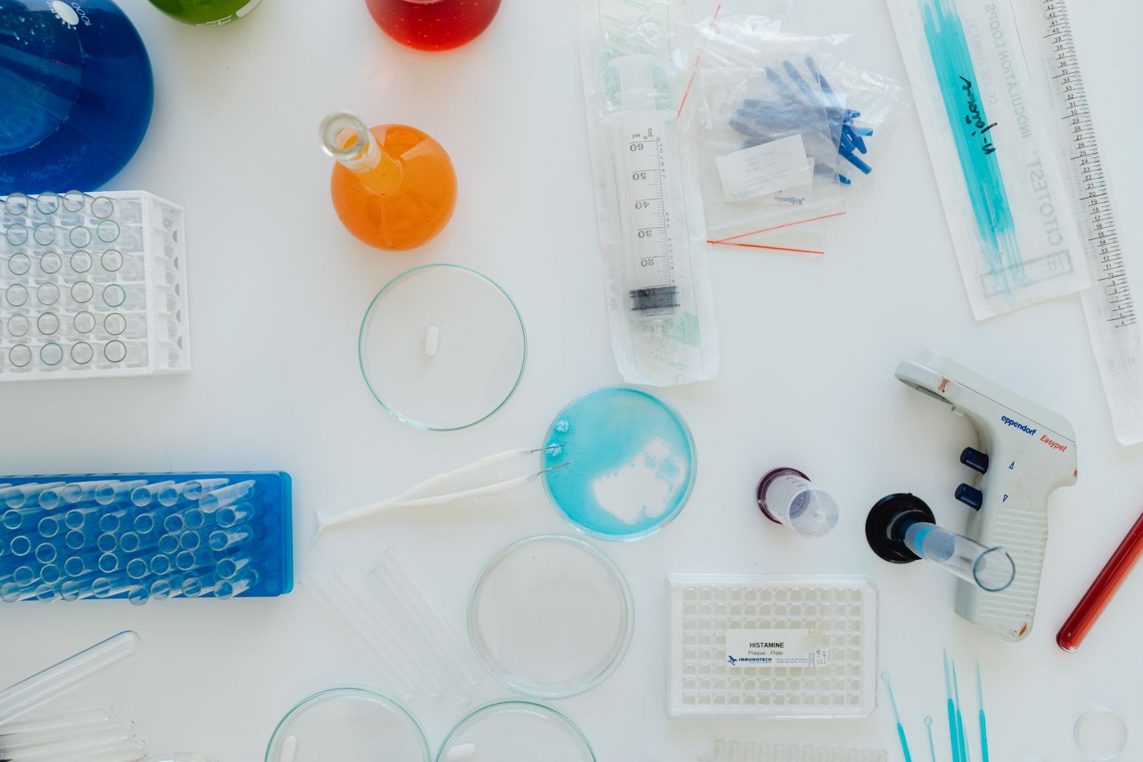Stock photo of laboratory equipment with no people, not the actual TT-P34 trial site